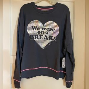 Gray Friends “We were on a break” Long Sleeve Shirt Size 3X NWT